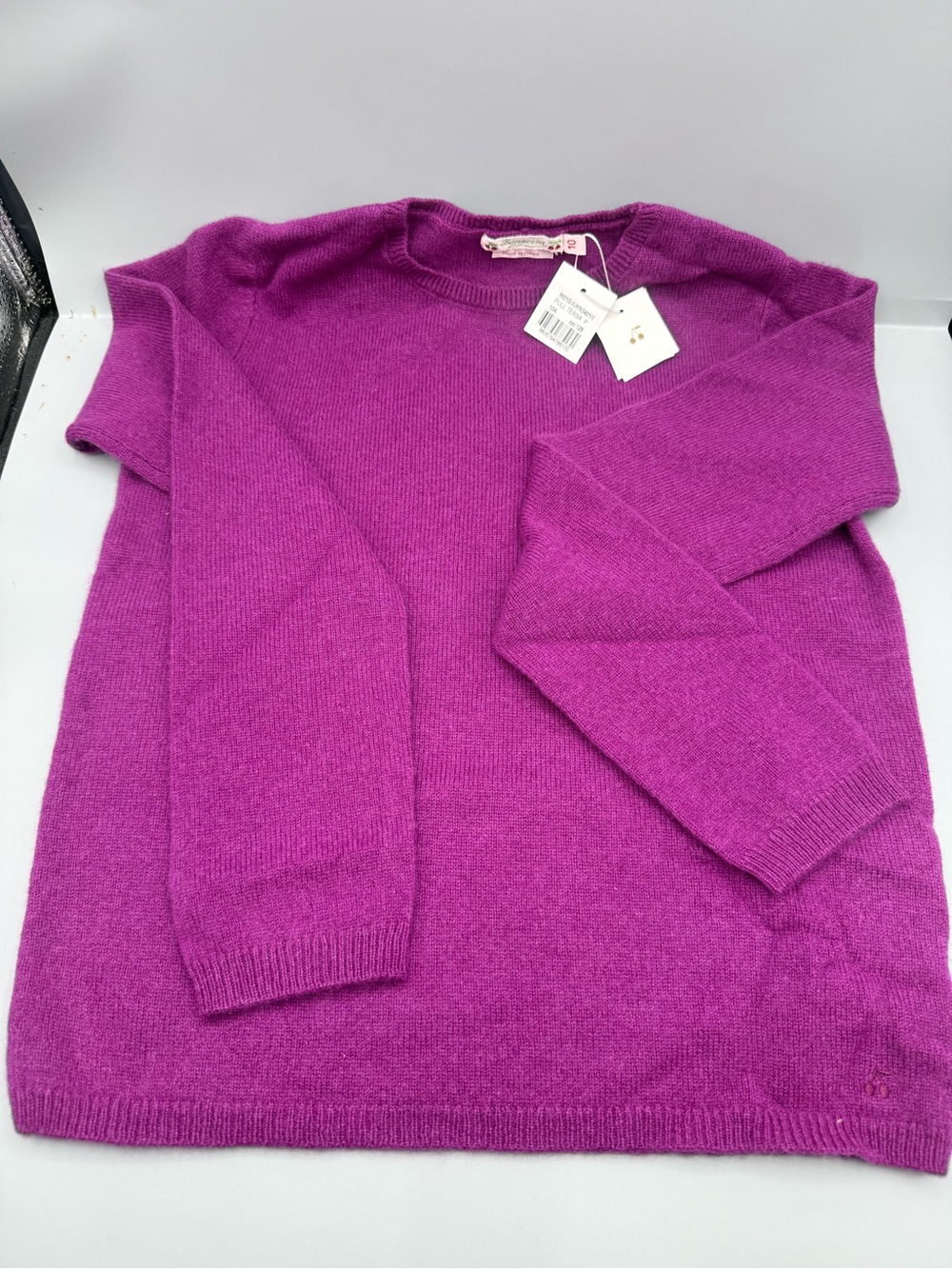 Bonpoint Fuchsia Crewneck Sweater